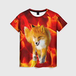 Футболка женская Fire Fox, цвет: 3D-принт