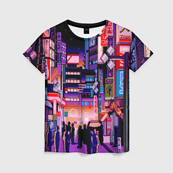Женская футболка Переулок Токио