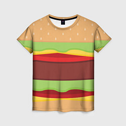 Футболка женская Бутерброд, цвет: 3D-принт