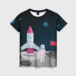 Женская футболка Астронавт покоряет космос