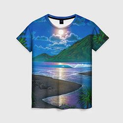 Женская футболка Гавайский пейзаж