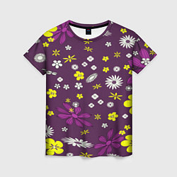 Женская футболка Цвета цветов дизайн