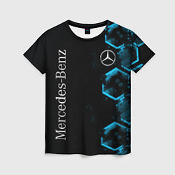 Женская футболка Mercedes Мерседес Неон