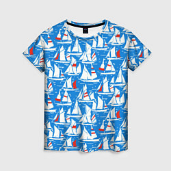 Женская футболка Яхты