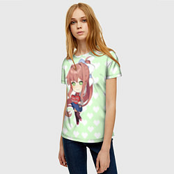 Футболка женская Chibi Monika, цвет: 3D-принт — фото 2