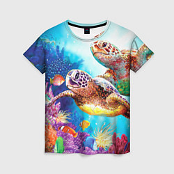 Женская футболка Морские черепахи