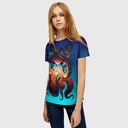 Футболка женская Кракен Octopus, цвет: 3D-принт — фото 2