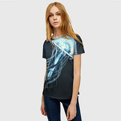 Футболка женская Рисунок медуза, цвет: 3D-принт — фото 2
