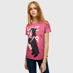 Футболка женская Love is war, цвет: 3D-принт — фото 2