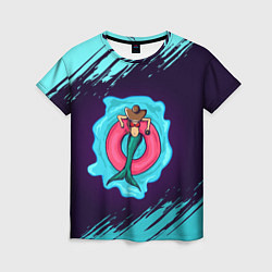 Футболка женская Русалка на отдыхе Mermaid, цвет: 3D-принт