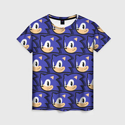 Женская футболка Sonic pattern