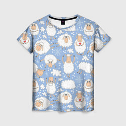 Женская футболка Счастливые овечки