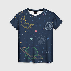 Женская футболка Космическая одиссея