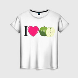 Женская футболка I LOVE APPLE