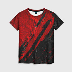 Женская футболка Красное чёрное 3D