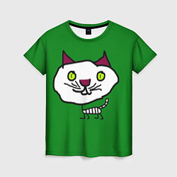 Женская футболка Странный котик