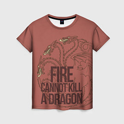 Футболка женская Fire Cannot Kill a Dragon, цвет: 3D-принт