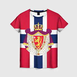 Женская футболка Норвегия Флаг и герб Норвегии