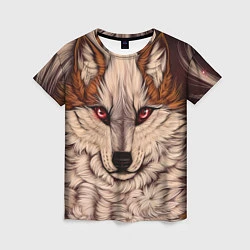 Женская футболка Красивая Волчица
