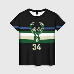 Женская футболка Milwaukee Bucks форма Яннис Адетокумбо