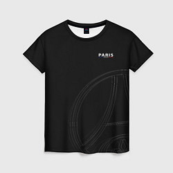 Женская футболка PSG Core Big Logo Black New 202223