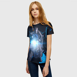 Футболка женская Баджи На Байке, цвет: 3D-принт — фото 2