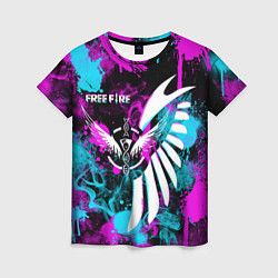 Женская футболка FREE FIRE NEON