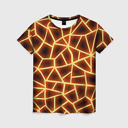 Женская футболка Огненная геометрия