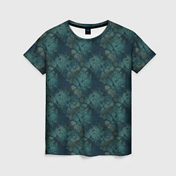 Женская футболка Синий абстрактный узор