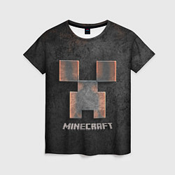 Женская футболка MINECRAFT TEXTURE IRON