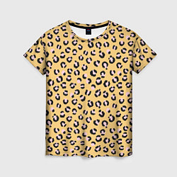 Женская футболка Желтый леопардовый принт