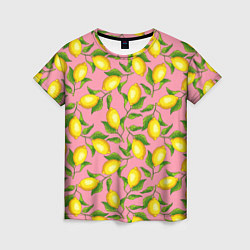 Женская футболка Лимоны паттерн