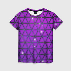 Женская футболка Фиолетовые треугольники