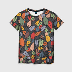 Женская футболка Рисованная Осень
