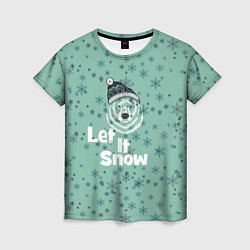 Женская футболка Зима снежинки