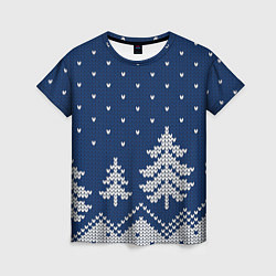 Футболка женская Зимняя ночь, цвет: 3D-принт