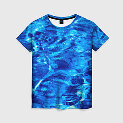 Женская футболка Голубая Вода Текстура
