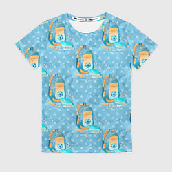 Футболка женская Школьник - футболист, цвет: 3D-принт