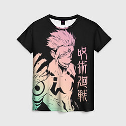 Футболка женская Сукуна, Магическая битва, цвет: 3D-принт