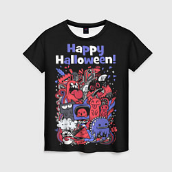 Женская футболка Монстры на Хеллоуин