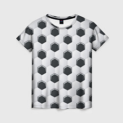 Женская футболка Текстура футбольного мяча