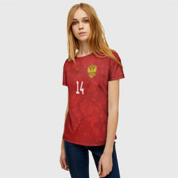 Футболка женская Джикия, форма сборной России, цвет: 3D-принт — фото 2