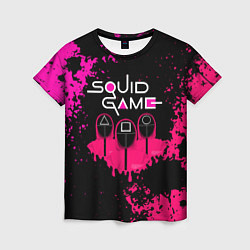 Футболка женская Squid Game брызги красок стража, цвет: 3D-принт