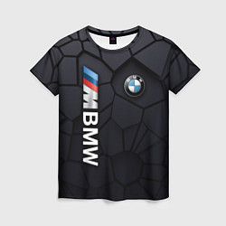 Футболка женская BMW sport 3D плиты 3Д плиты, цвет: 3D-принт