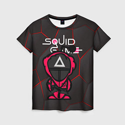 Футболка женская Squid game BLACK, цвет: 3D-принт