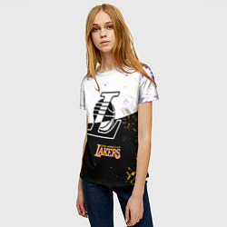 Футболка женская Коби Брайант Los Angeles Lakers,, цвет: 3D-принт — фото 2