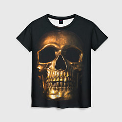 Женская футболка Gold Skull