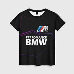 Футболка женская BMW фанат, цвет: 3D-принт