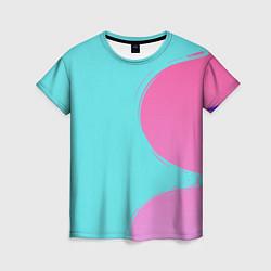 Женская футболка Розово-голубой градиент