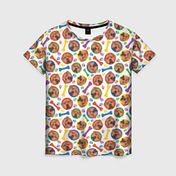 Женская футболка Родезийский Риджбек красочный дизайн